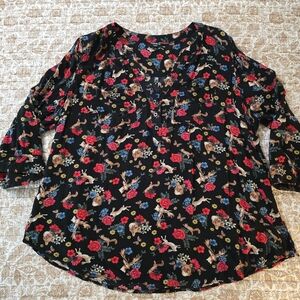 Torrid Woodland Creatures Harper Top, Size 1